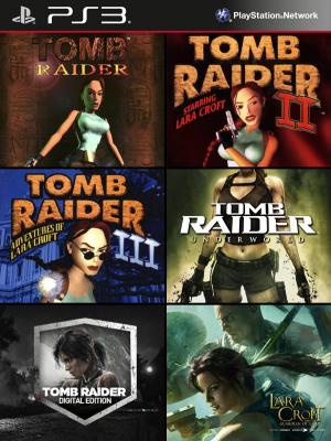 6 juegos en 1 Tomb Raider mas Tomb Raider II mas Tomb Raider III  mas Tomb Raider Edición digital mas Tomb Raider Underworld mas Lara Croft and the Guardian of Light ps3