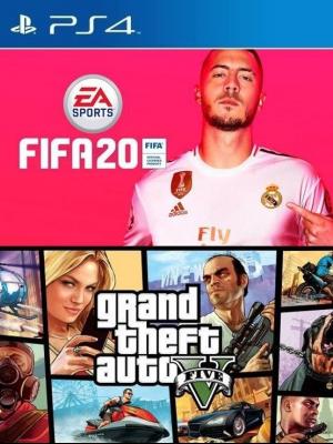 2 JUEGOS EN 1 FIFA 20 MAS GTA V Ps4