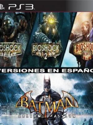 4 juegos en 1 BIOSHOCK TRILOGY PACK Mas Batman Arkham Asylum PS3