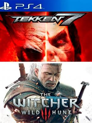 2 juegos en 1 Tekken 7 mas The Witcher 3 Wild Hunt Complete Edition PS4