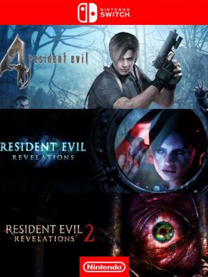 3 juegos en 1 Resident Evil Revelations mas Resident Evil Revelations 2 mas Resident Evil 4 - Nintendo Switch