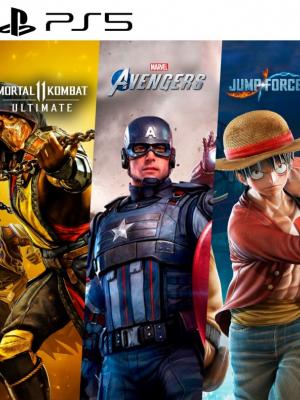 3 juegos en 1 Mortal Kombat 11 Ultimate mas Marvels Avengers mas Jump Force PS5