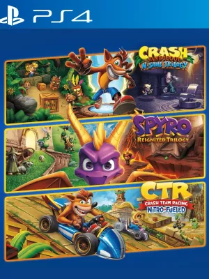 7 JUEGOS EN 1 Crash Bandicoot N Sane Trilogy mas Spyro Reignited Trilogy mas Crash Team Racing Nitro Fueled PS4